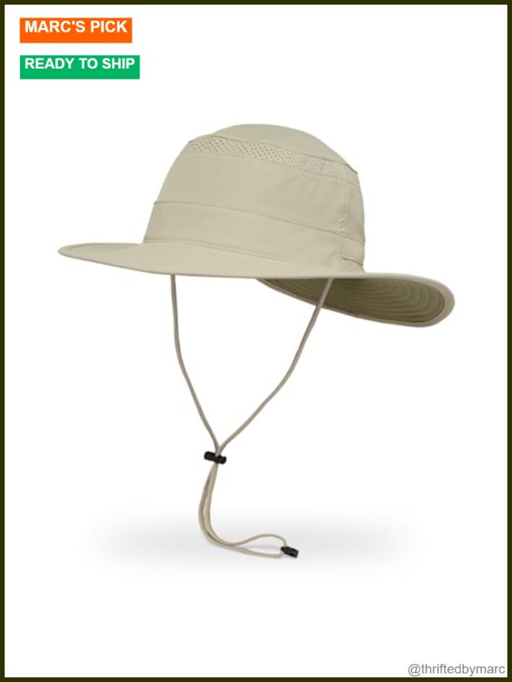 Sun Hat with Floatable Brim and Mesh Crown Nylon Polyester